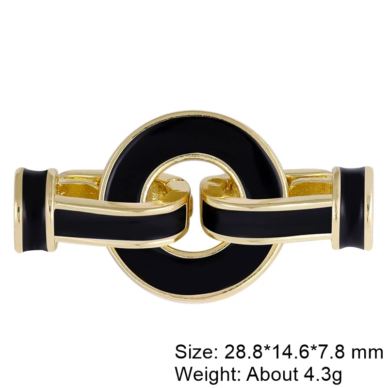 Juya 18K Gold Silver Plated Decorative Connector Fastener Hooks Lock Clasps For DIY Women Crystals Gems Pearls Jewelry Making