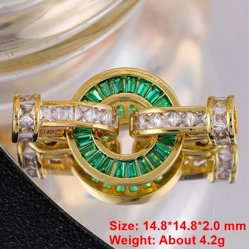Juya 18K Gold Silver Plated Decorative Connector Fastener Hooks Lock Clasps For DIY Women Crystals Gems Pearls Jewelry Making