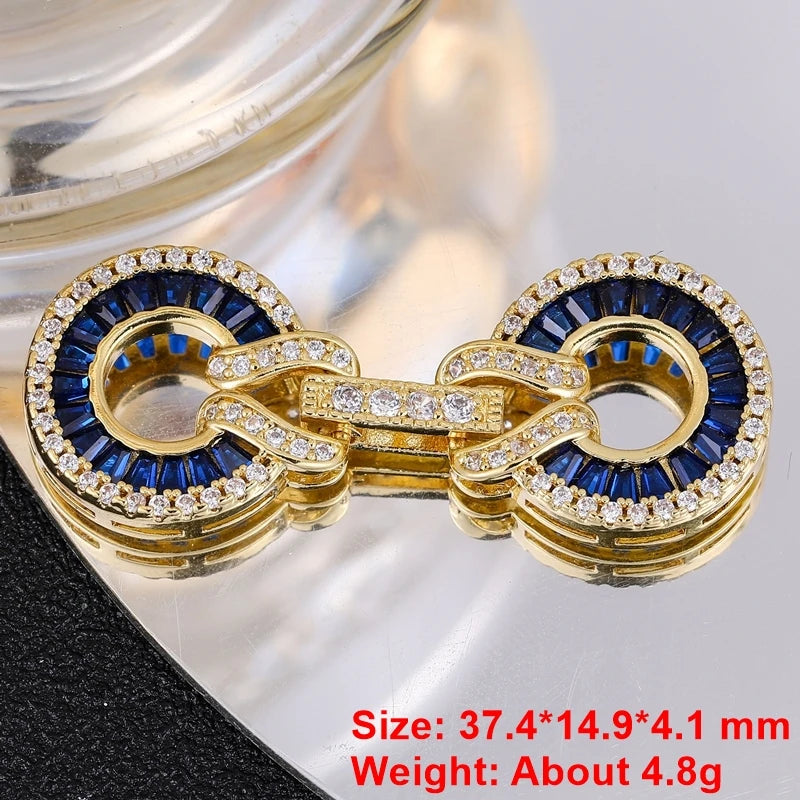 Juya 18K Gold Silver Plated Decorative Connector Fastener Hooks Lock Clasps For DIY Women Crystals Gems Pearls Jewelry Making