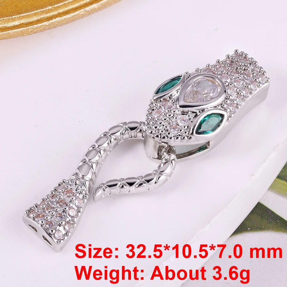 Juya 18K Gold Silver Plated Decorative Connector Fastener Hooks Lock Clasps For DIY Women Crystals Gems Pearls Jewelry Making