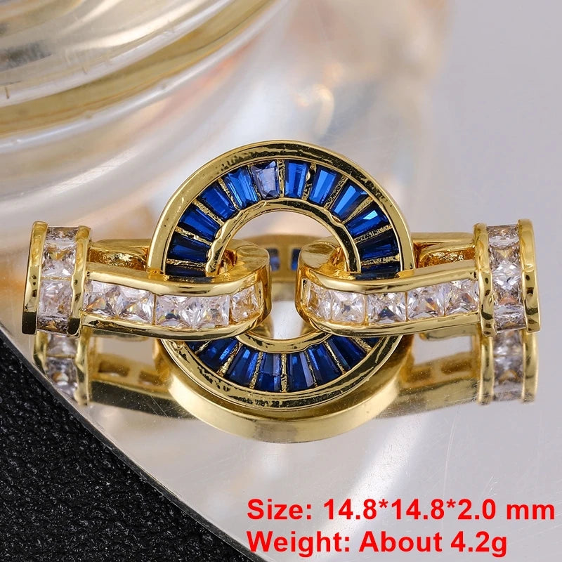 Juya 18K Gold Silver Plated Decorative Connector Fastener Hooks Lock Clasps For DIY Women Crystals Gems Pearls Jewelry Making